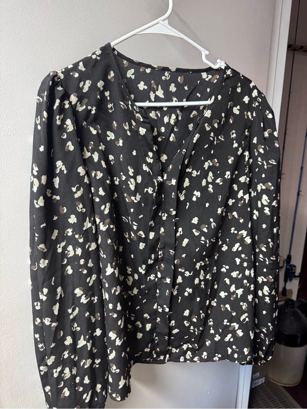 Black Floral  Women's Blouse